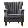 Chesterfield Button Wingback Fabric Armchair Studs Chair Orthopedic Luxury Seat