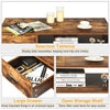 Coffee Table Mid-Century Modern Accent Desk w/1 Drawer & Storage Shelf Reception