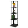 Turn-N-Tube 5-Tier Corner Square Rack Display Shelf, Espresso/Black