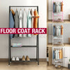 Clothes Rail Hanging Coat Stand Shoe Rack Shelf Storage Wardrobe Organizer DIY