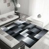 MODERN DESIGN RUG BLACK GREY SOFT LARGE LIVING ROOM FLOOR BEDROOM CARPET RUGS