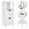 Bathroom Floor Cabinet with Drawers Wooden Storage Unit Adjustable Shelves