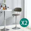 2X Rattan PU Bar Stools Breakfast Bar Chair Kitchen Stool Swivel Barstool