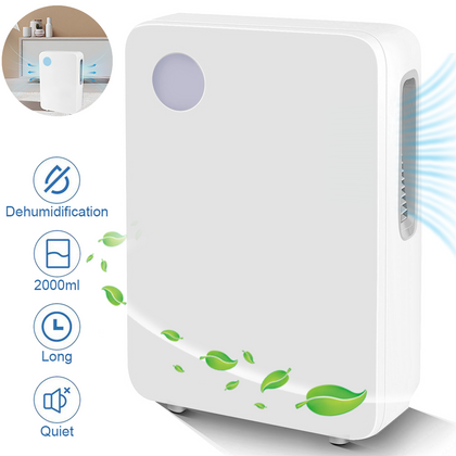 2000ml Portable Electric Dehumidifier Home Condensation Moisture Damp Quiet UK