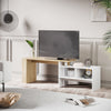 TV Unit TV Cabinet Extendable Adjustable Direction Wood Modern White and Oak