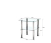 Modern Square 2 Tier Glass Coffee Side Table Storage Shelf Rack Living Room Uk