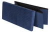 Ottoman Large Pouffe Storage Box & Seat up to 120kg Velvet Blue
