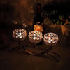 Silver 3 Arms Crystal Tea Light Candle Holders Centerpieces Table Candelabras UK