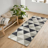 Machine Washable Non Slip Greek Key Kitchen & Hall Runners Rugs Mats Black Grey