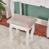 Wooden Dressing Table w/4 Mirror Stool Vanity Makeup Desk Stool Set White/Black