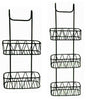 2 & 3 TIRE PLASTIC OVER DOOR WIRE COATED SHOWER RACK CADDY HOLDER ORGANISER