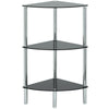 GLASS CORNER SHELF UNIT DISPLAY/BATHROOM/HALL/END/LAMP/COFFEE TABLE HOME STORAGE