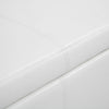 Bedroom Storage Bench PU Leather Seat Ottoman Hallway White