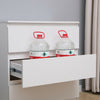 Modern White Bedside Table Cabinet w/3 Drawers Nightstand Storage Furniture