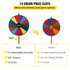 17.7" Color Prize Wheel Dry Erase Fortune Spinning Tabletop Floor Stand