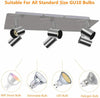 6 Way Ceiling Spotlight Adjustable Spot Light Kitchen Fitting LED GU10 Bulbs A+
