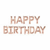 Rose Gold Happy Birthday Bunting Banner Balloons Tinsel Curtain DECORATIONS