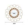 28cm Boho Flower Rose Rattan Frame Glass Wall Mirror Round Hanging Hallway Decor