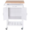 Kitchen Storage Trolley Cart Rolling Wheels Shelves Cupboard W/ Drawer