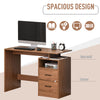 Computer Desk w/ Shelf, Writing Table Drawer Home, Brown Wood Grain