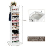11 Tier Shoe Rack 360° Rotating Entryway Shoe Storage Shelf Organizer W/ 2 Hooks
