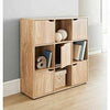 FREE STANDING CUBE 2 3 4 TIER WOODEN BOOKCASE STORAGE SHELF UNIT DISPLAY WOOD
