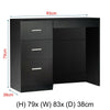 Black Chest of Drawers Bedside Table Cabinets 1 2 3 4 5 Drawer Bedroom Furniture