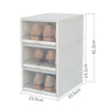 3pc Plastic Shoe Storage Boxes Drawer Stackable Foldable Organiser Clear Gray