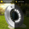 16 LED Solar Powered Flat Lights LED Buried Deck Light Ground Lamp Outdoor Disk