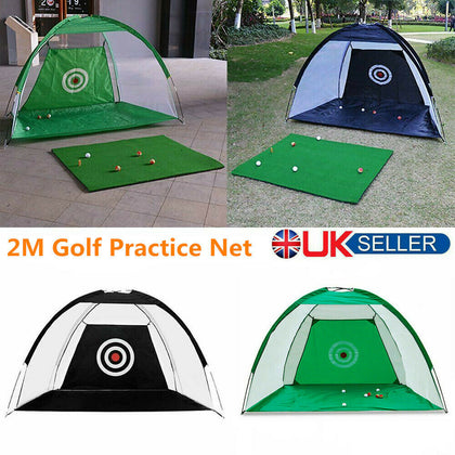 Golf Practice Net 2M Portable Golf Chipping Practice Net Indoor Outdoor UK