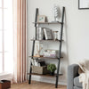 Industrial Ladder Shelf 4-Tier Wall-Leaning Bookcase Plant Flower Display Stand
