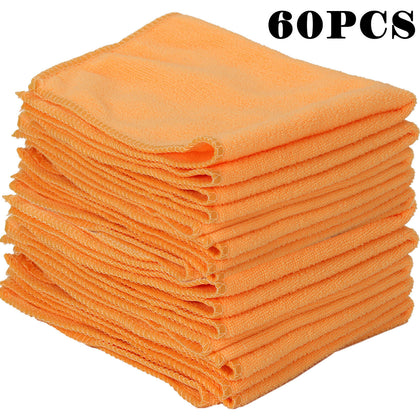 60Pcs LARGE MICROFIBRE CLEANING AUTO CAR DETAILING SOFT CLOTHS WASH TOWEL DUSTER