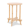 2 Tier 4-Leg Coffee Table Bamboo Side Bedside Table Desk 55cm Tall 40cm Round