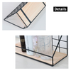 2Pack Vintage Industrial Wall Shelf Metal Wire Wood Rack Storage Display Unit UK
