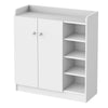 Shoe Storage Cabinet Footwear Rack Stand Organiser w/Adjustable Shelves White