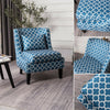 Country Style Floral Print Linen Occasional Lounge Chair Tub Armchair Wing Back