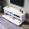 High Gloss White 120cm TV Stand Cabinet Unit 2 Door Sideboard with LED Lights