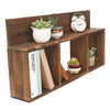 Natural Wood Floating Cube Shelves Square Wall Shelves Storage Unit Display Rack