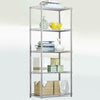 5 Tier Silver Metal Storage Rack/Shelving Wire Shelf Kitchen/Office Unit 160cm