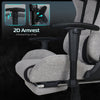 Ergonomic Gaming Chair Massage Office Computer Seat 2D Armrest Recliner Grey