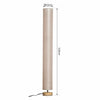 Tall Floor Lamp w/ Shade Wooden Base Fabric Linen 120cm Cream White