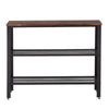 Industrial Style Three-Layer Porch Table Console Table Side/End Table Shelf