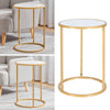 Accent Marble Effect Coffee Table End Console Table Gold Frame Living Room
