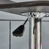 2* Grey Bar Stools Curved Glossy ABS Seat Gas Lift Swivel Chrome Leg Pub Club