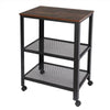 Vintage Industrial Serving Drinks Trolley Cart Wooden Shelf Racks 3 Tier UK