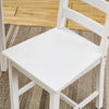 2 Seater Solid Wooden Dining Table and 2 Chairs Set in White Kitchen Room Home
