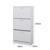 AVC Designs 3 Drawer Shoe Storage Cupboard Footwear Cabinet Rack White +Warranty