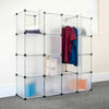DIY 16 Storage Cube Closet Wardrobe Modular Organizer Cupboard Furniture Plastic