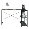Corner Computer Desk L-shaped Work Study Table w/ Shelves Office Home MDF Metal