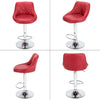 2Pc Bar Stools PU Leather Kitchen Swivel Gas Lift Stools Breakfast Pub Chairs UK